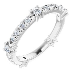 124177 / Sterling Silver / Ring / Unset / Round / 02.00 Mm / 03.00 / Polished / Eternity Band Mounting